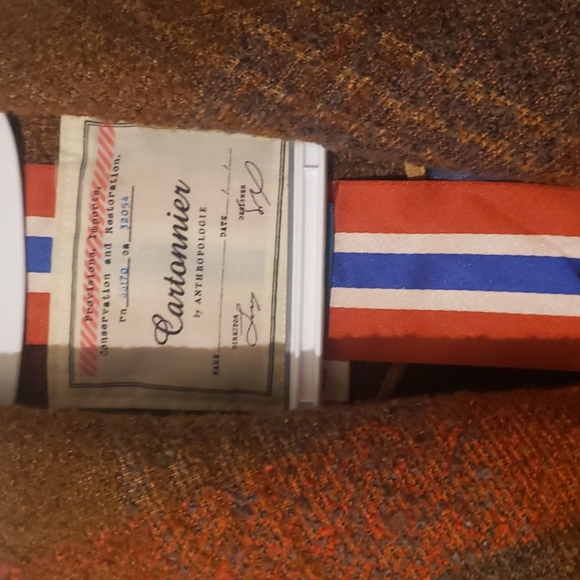 Cartonnier by Anthropologie plaid button up belted coat size 6 - Picture 3 of 5